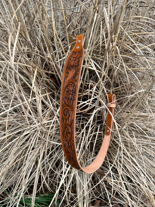 Hand Tooled Leather Gun Sling